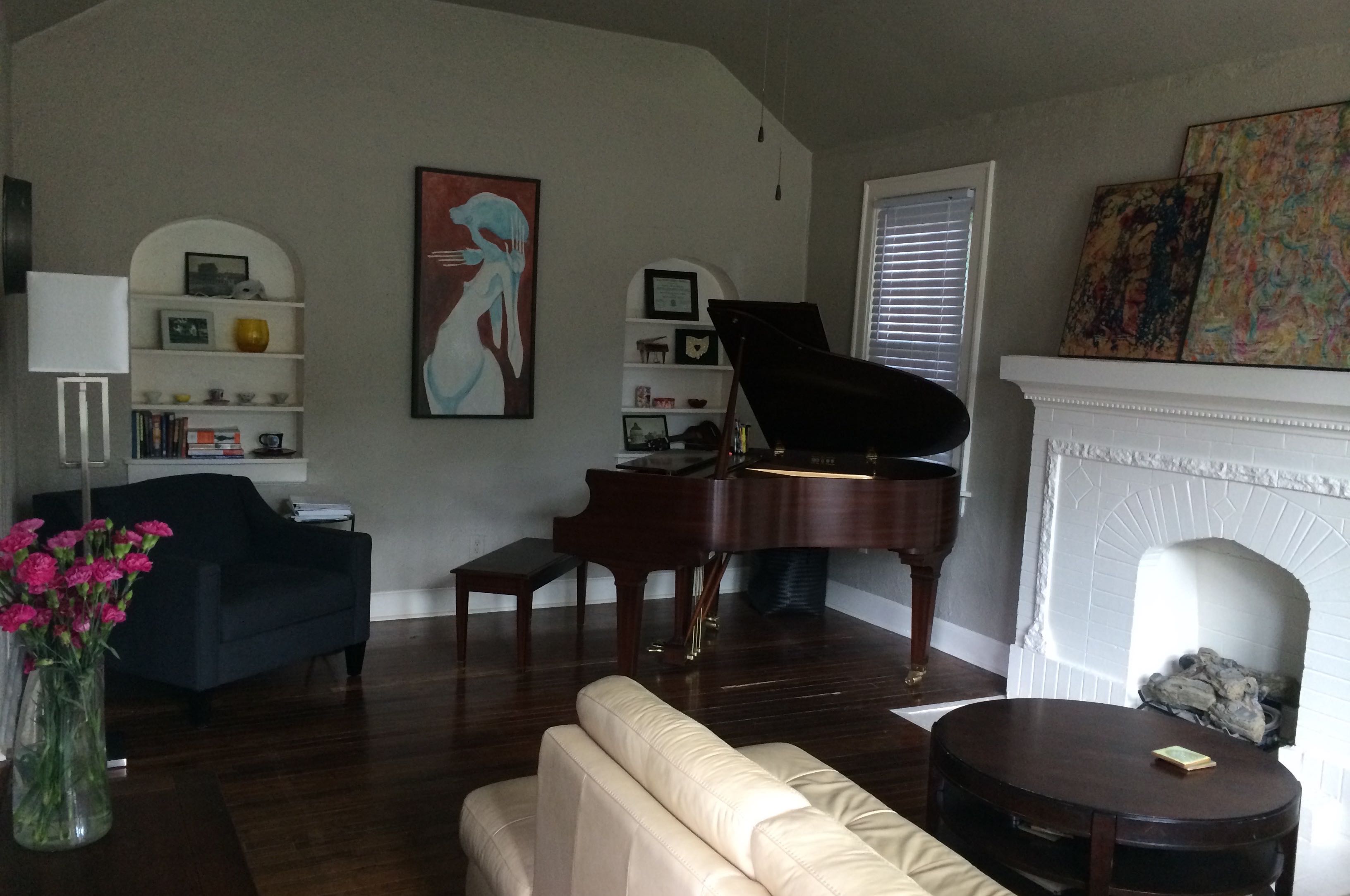 Inside the piano studio in OKC